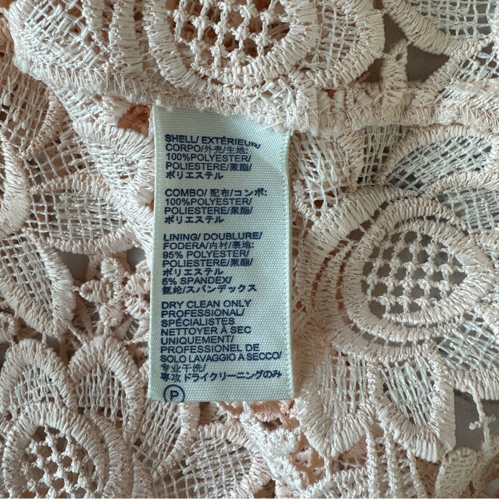 ✅ Rebecca Minkoff lace floral sheer zip up blouse top size L - Picture 5 of 12